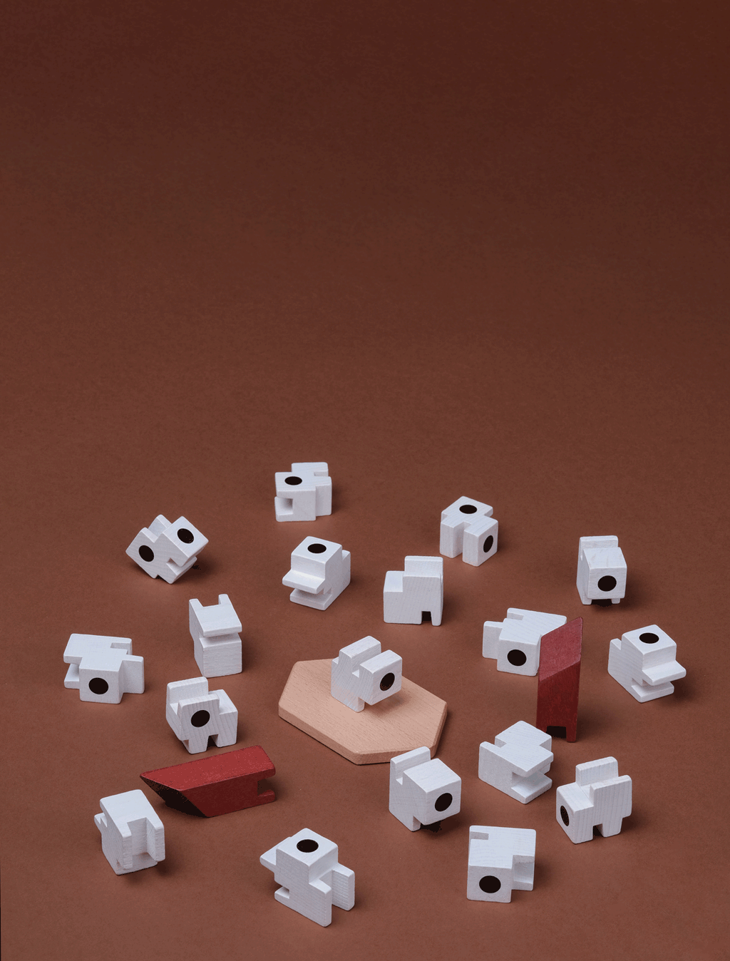 Animation showing the Japanese Capsule Tower blocks game being assembled.